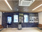 Interior of the Mineola Station building-note the Nassau sign 